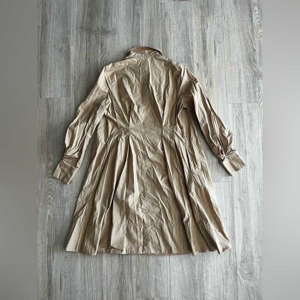 Anthropologie Mare Mare Long-Sleeve Collared Zip-Front Midi Dress - Small - Picture 8 of 10
